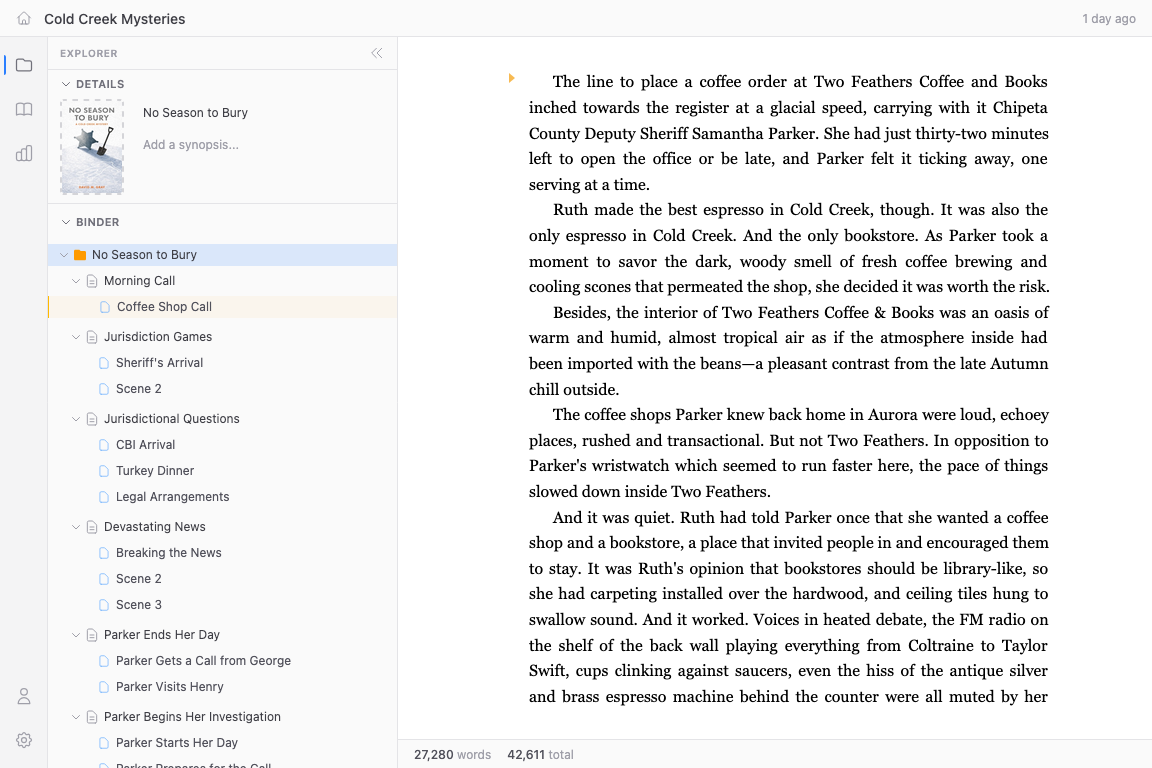 Juliet's full-screen editor